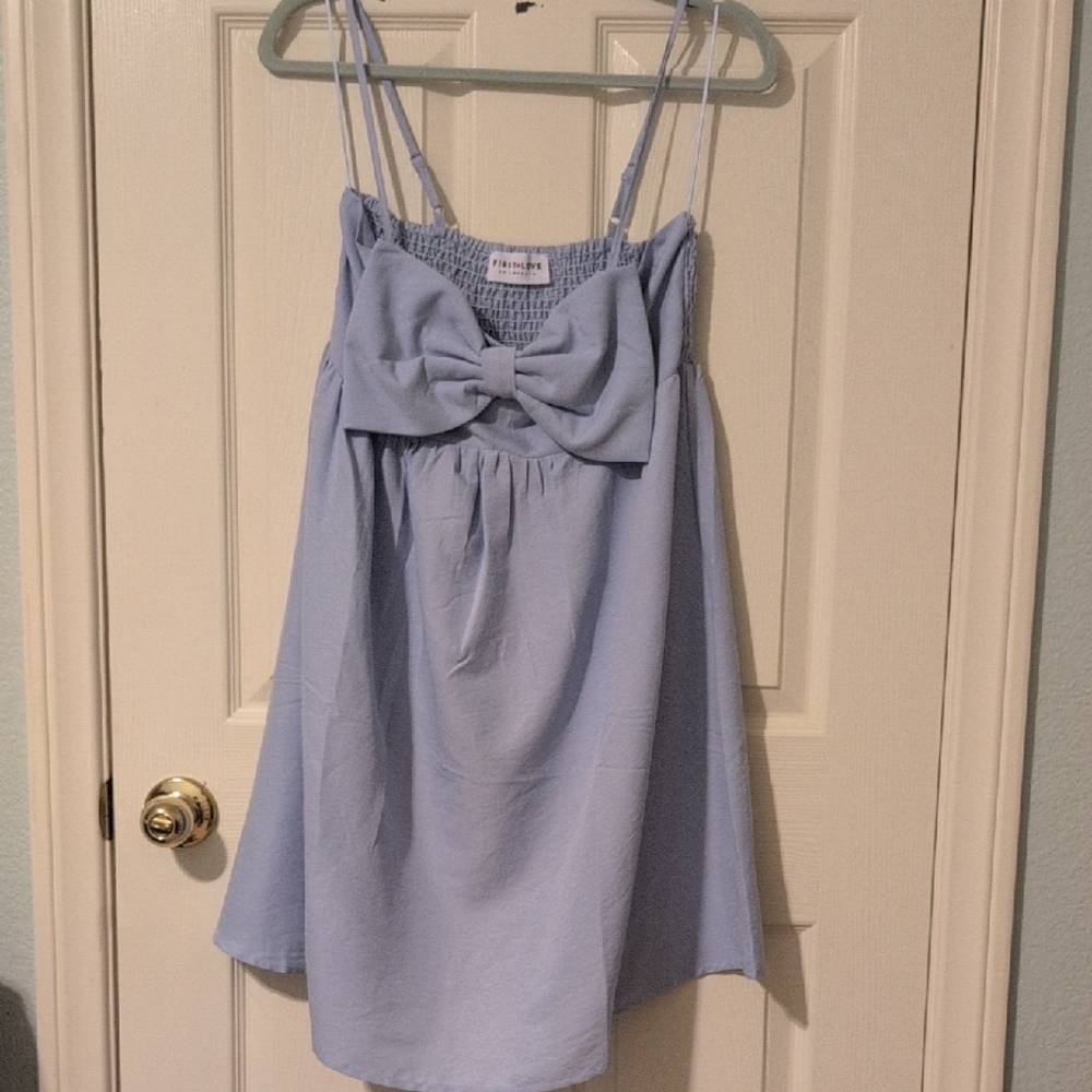 First Love Babydoll Dress in Periwinkle
